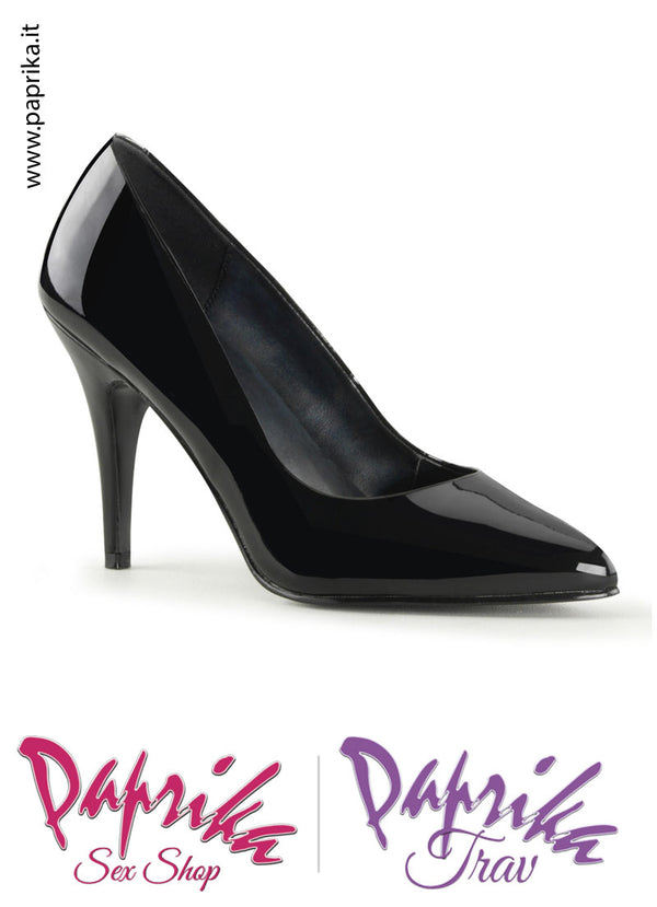 Décolleté Sexy Vernice Lucida Tacco 10.2 Largo Senza Zeppa