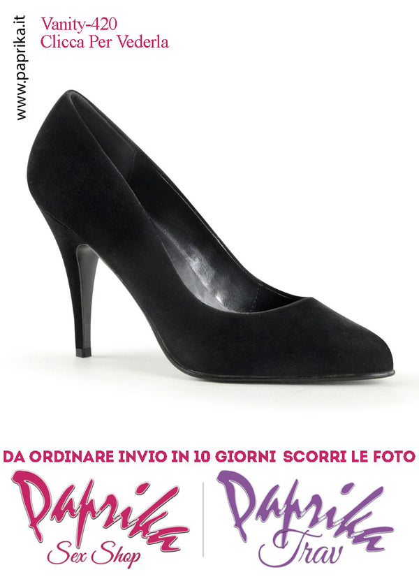 Décolleté Sexy Velluto Opaco Tacco 10.2 Largo Senza Zeppa