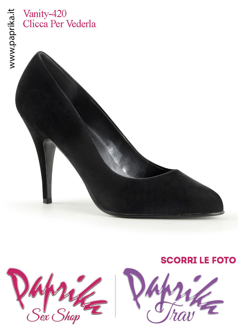 Décolleté Sexy Velluto Opaco Tacco 10.2 Largo Senza Zeppa