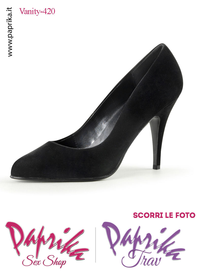 Décolleté Sexy Velluto Opaco Tacco 10.2 Largo Senza Zeppa