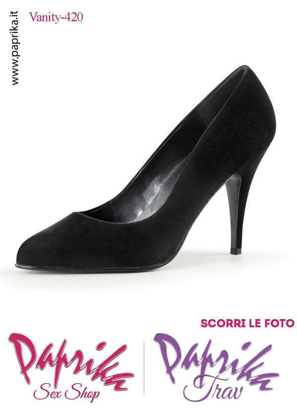 Décolleté Sexy Velluto Opaco Tacco 10.2 Largo Senza Zeppa