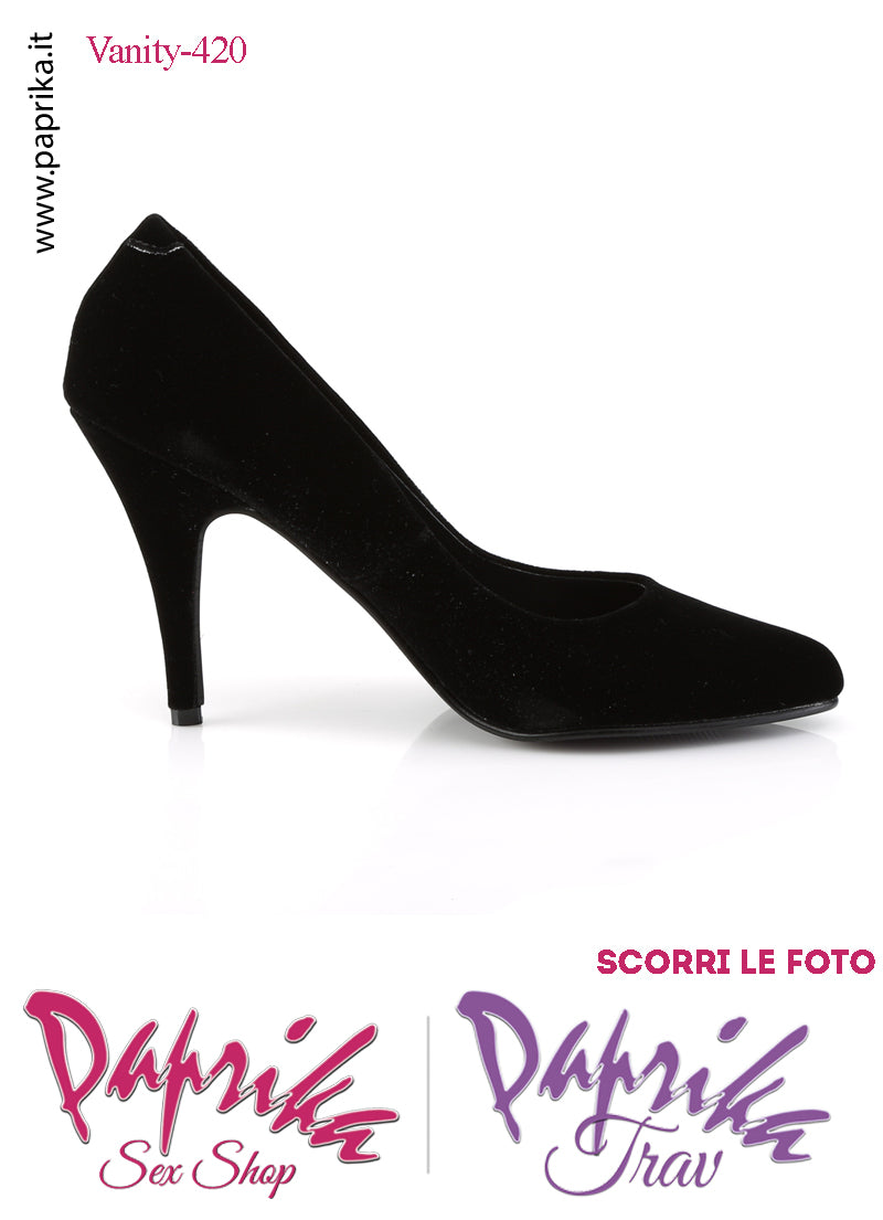 Décolleté Sexy Velluto Opaco Tacco 10.2 Largo Senza Zeppa