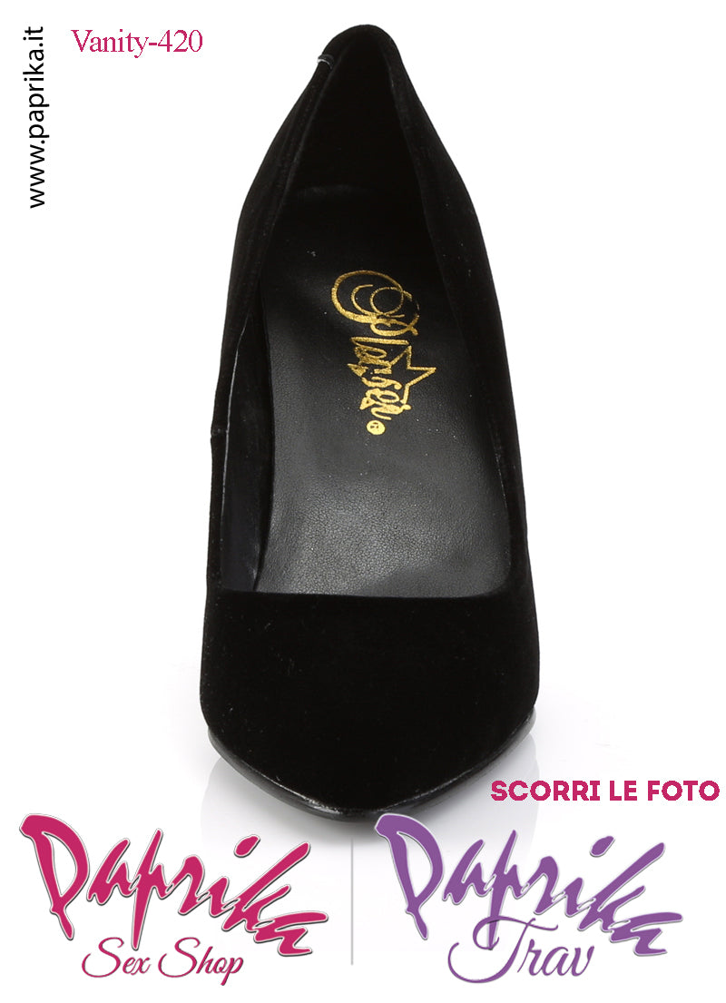 Décolleté Sexy Velluto Opaco Tacco 10.2 Largo Senza Zeppa