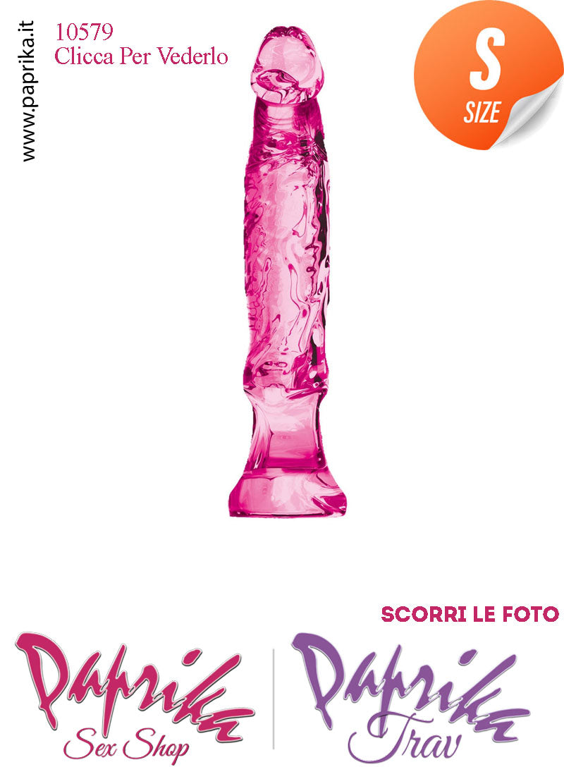 Dildo Anale Vaginale Piccolo Non Vibrante 13 cm Ø 30 Pvc Flessibile Rosa