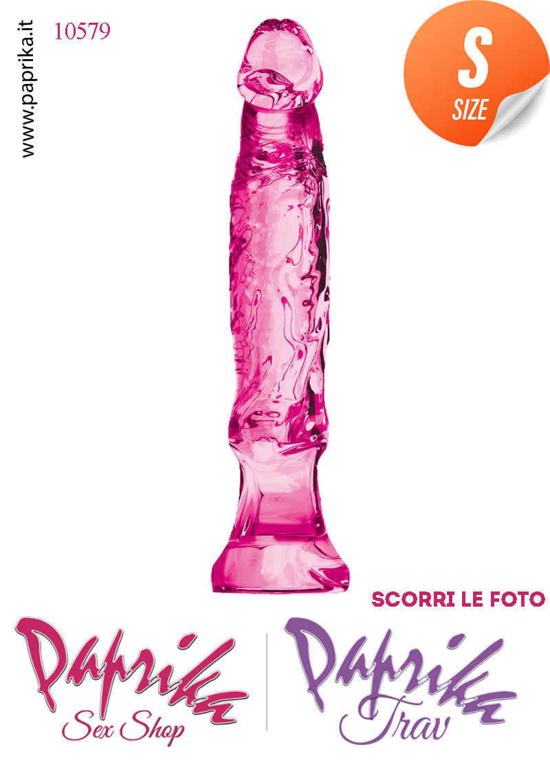 Dildo Anale Vaginale Piccolo Non Vibrante 13 cm Ø 30 Pvc Flessibile Rosa