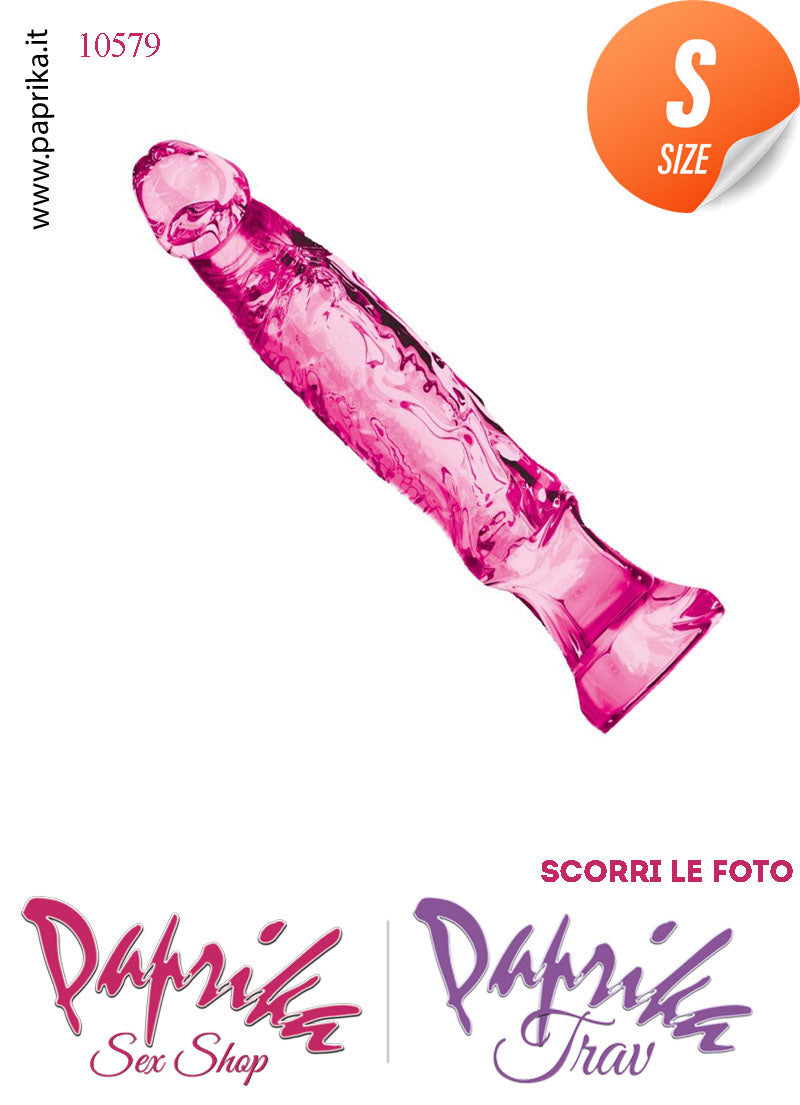 Dildo Anale Vaginale Piccolo Non Vibrante 13 cm Ø 30 Pvc Flessibile Rosa