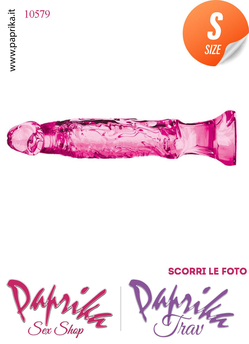 Dildo Anale Vaginale Piccolo Non Vibrante 13 cm Ø 30 Pvc Flessibile Rosa