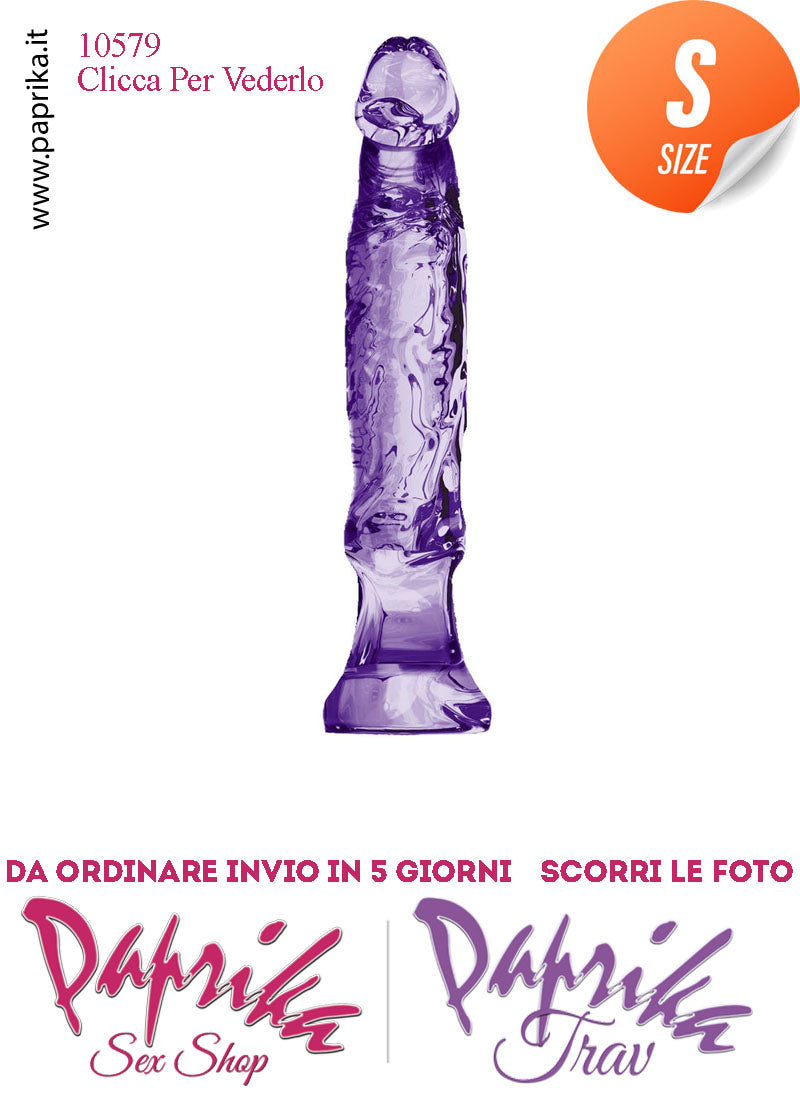 Dildo Anale Vaginale Piccolo Non Vibrante 13 cm Ø 30 Pvc Flessibile Viola