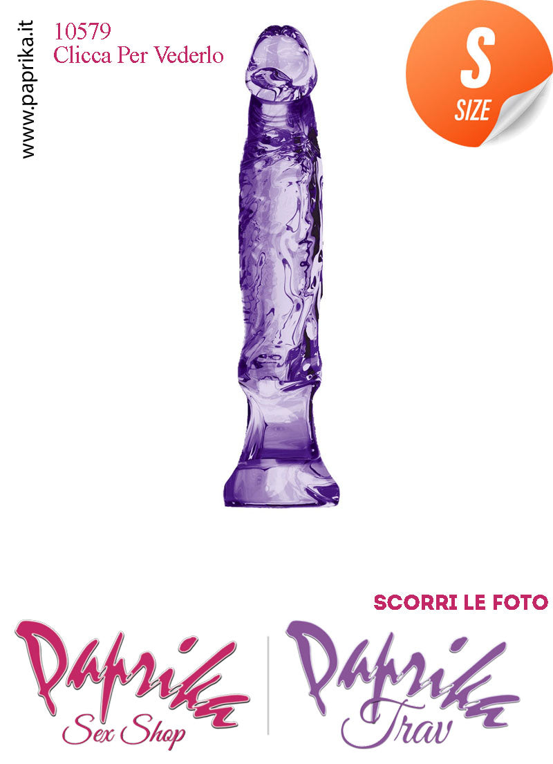 Dildo Anale Vaginale Piccolo Non Vibrante 13 cm Ø 30 Pvc Flessibile Viola
