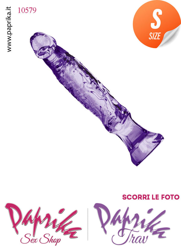 Dildo Anale Vaginale Piccolo Non Vibrante 13 cm Ø 30 Pvc Flessibile Viola