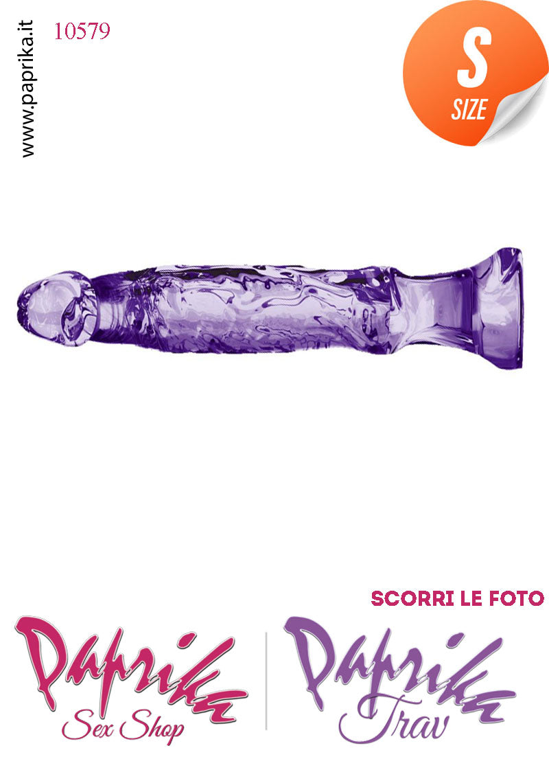 Dildo Anale Vaginale Piccolo Non Vibrante 13 cm Ø 30 Pvc Flessibile Viola