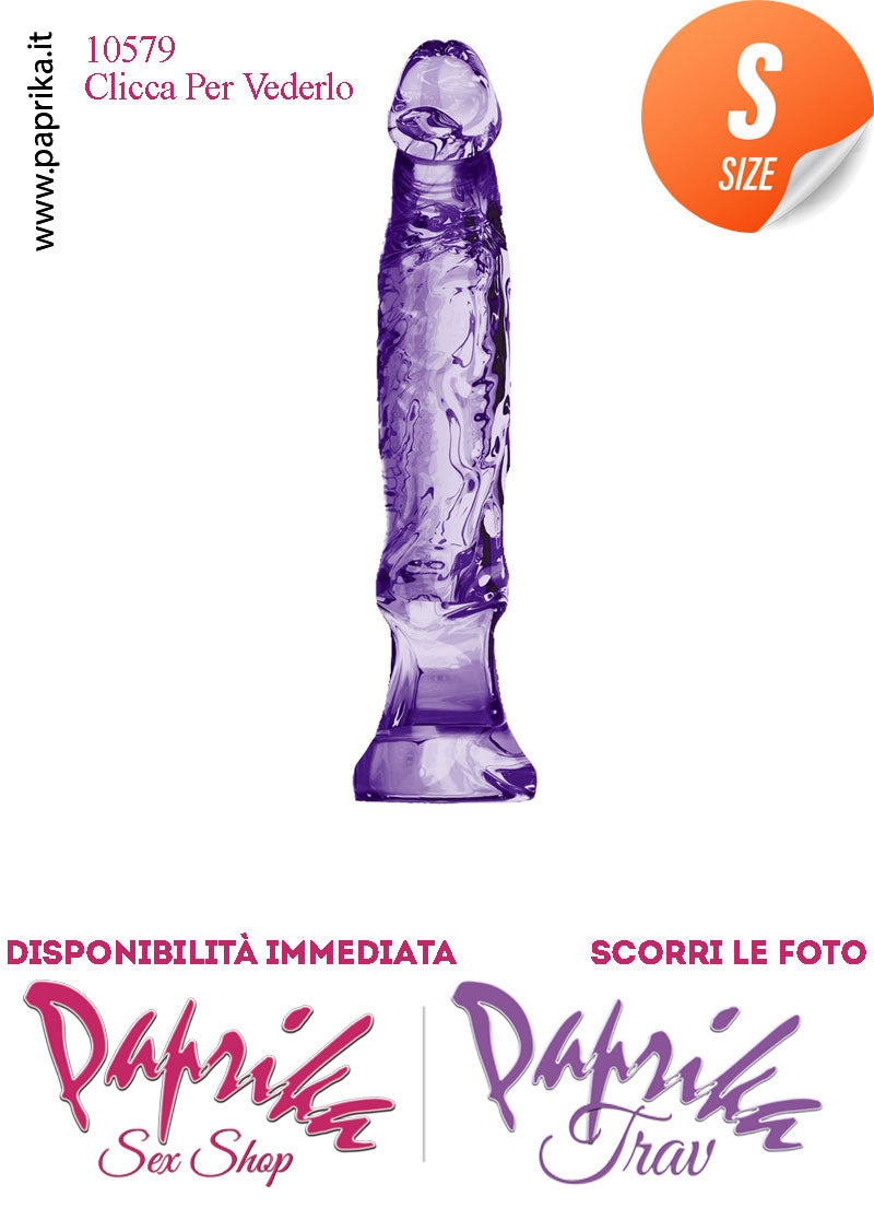 Dildo Anale Vaginale Piccolo Non Vibrante 13 cm Ø 30 Pvc Flessibile Viola