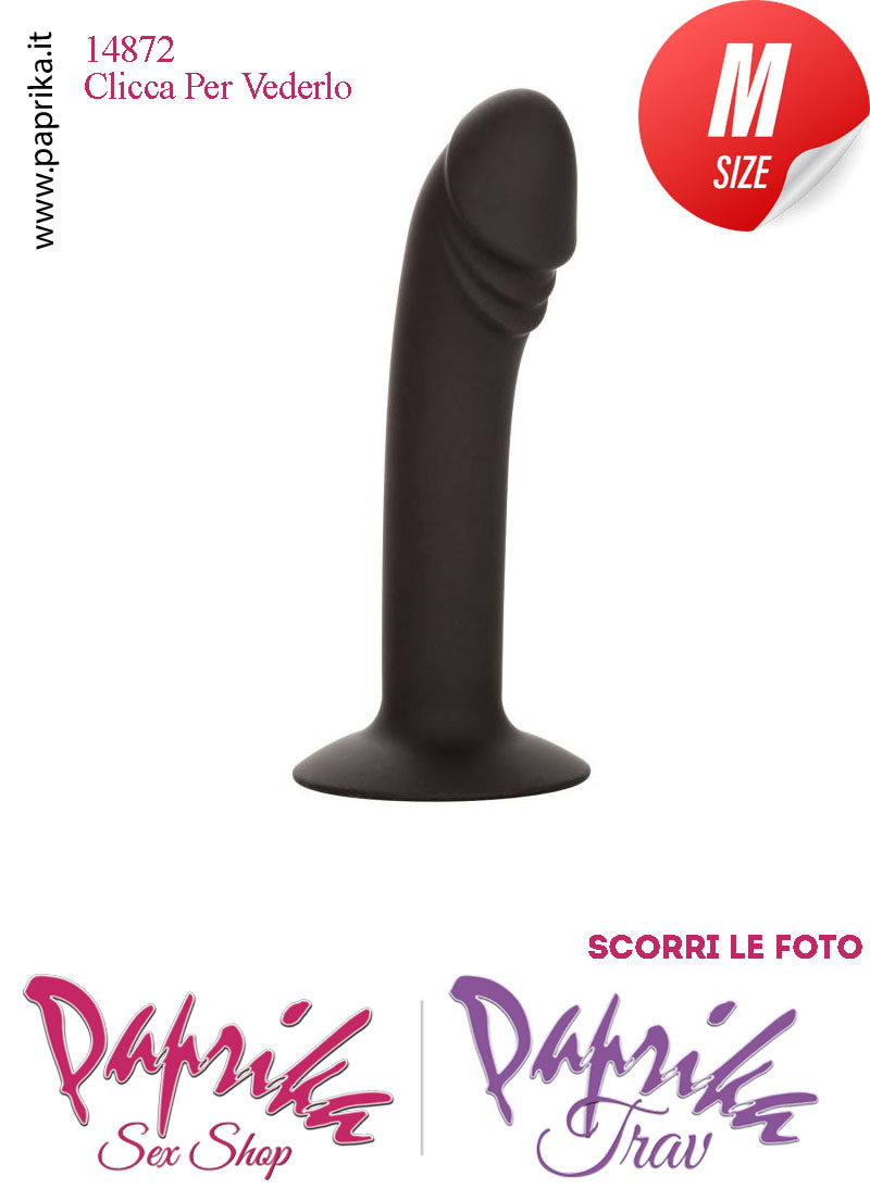 Dildo Anale Vaginale Medio Non Vibrante 16 cm Ø 33 Glande Sagomato Ventosa