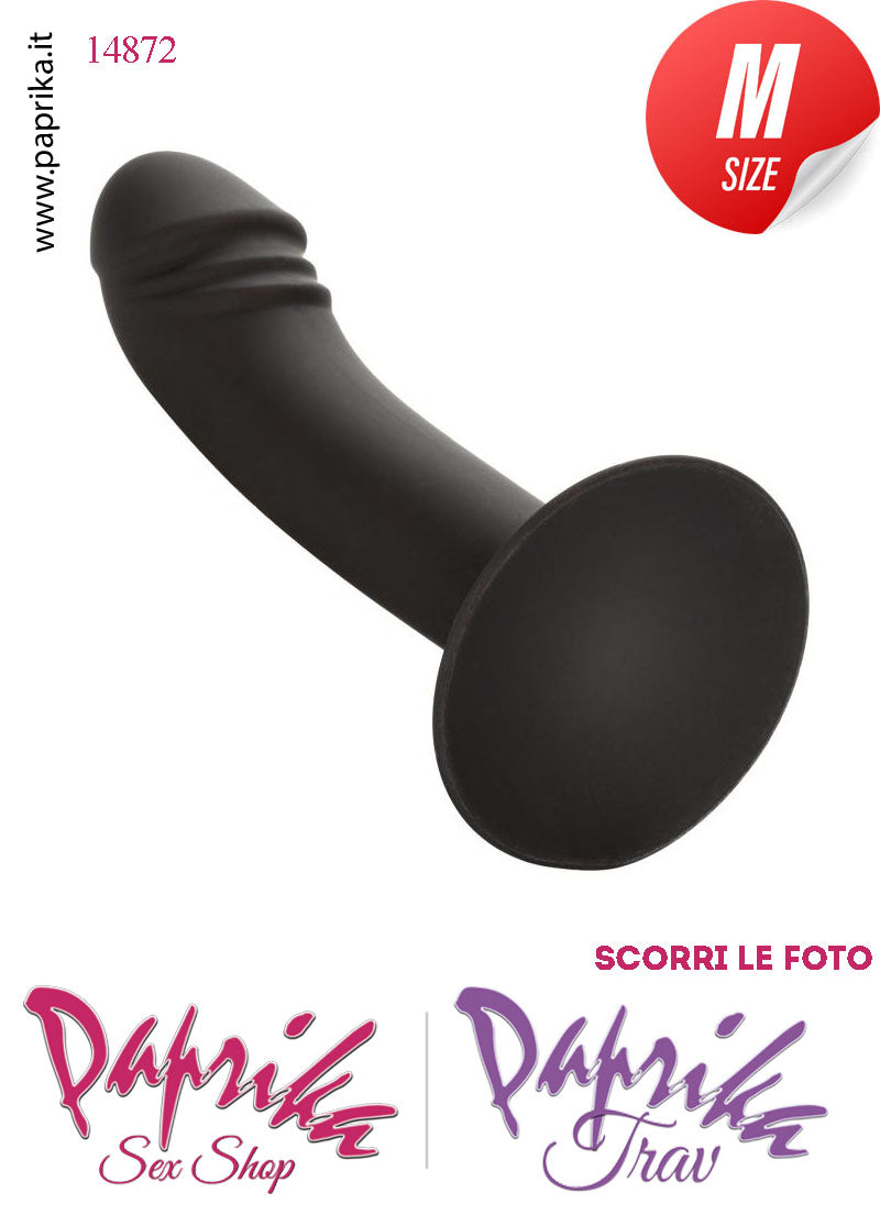 Dildo Anale Vaginale Medio Non Vibrante 16 cm Ø 33 Glande Sagomato Ventosa