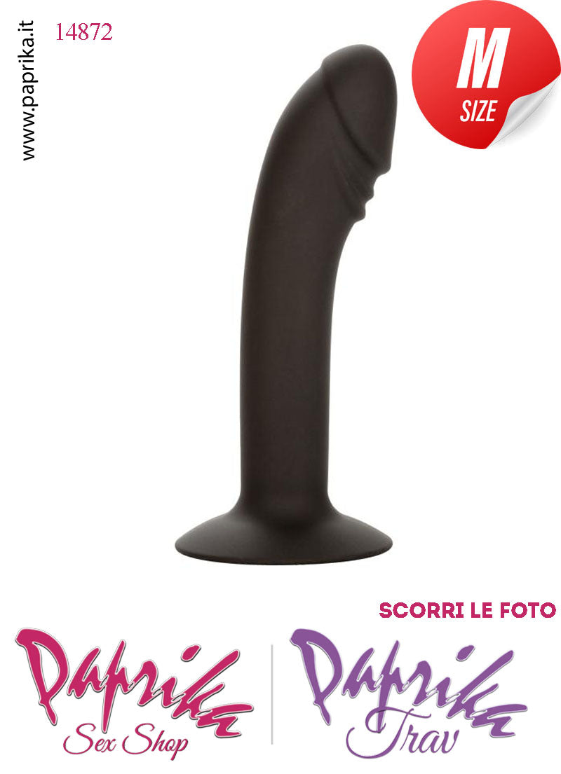 Dildo Anale Vaginale Medio Non Vibrante 16 cm Ø 33 Glande Sagomato Ventosa