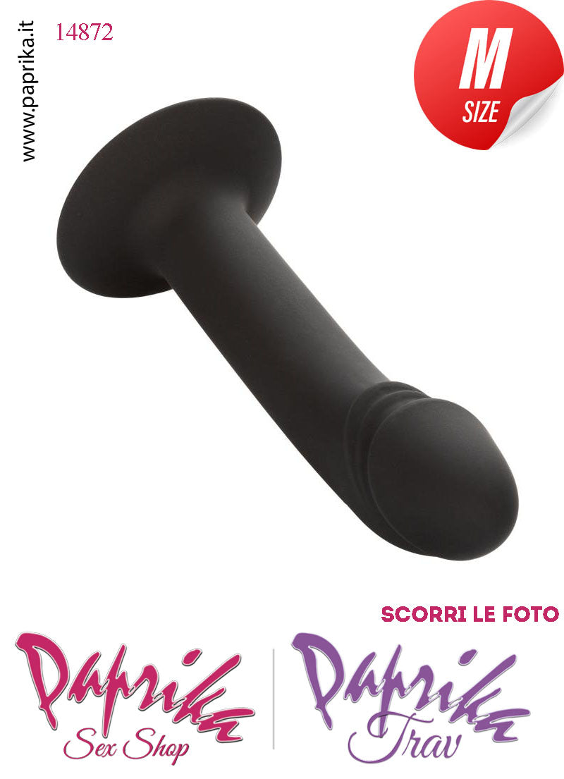Dildo Anale Vaginale Medio Non Vibrante 16 cm Ø 33 Glande Sagomato Ventosa