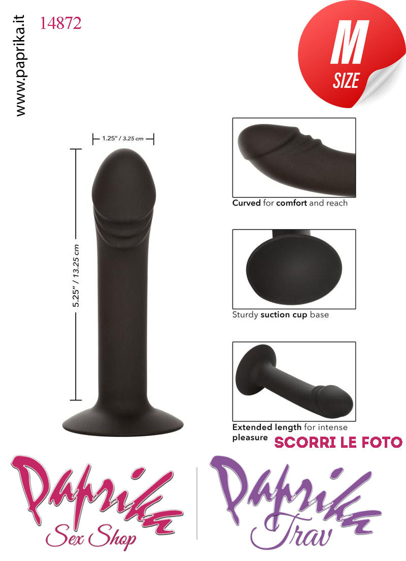Dildo Anale Vaginale Medio Non Vibrante 16 cm Ø 33 Glande Sagomato Ventosa