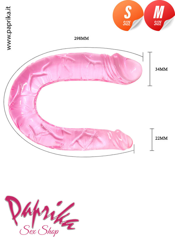 Dildo Fallo Doppia Penetrazione Pvc 11/12 cm Ø 22 Ø 34
