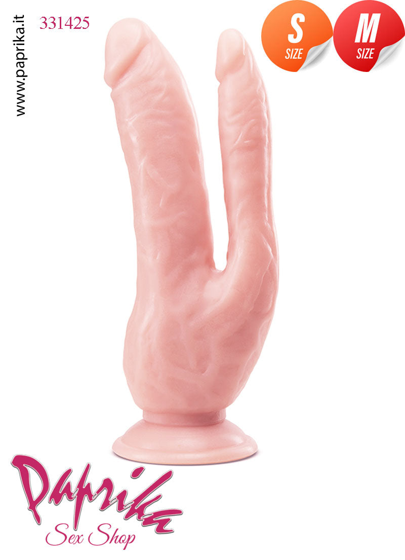 Dildo Fallo Doppio Non Vibrante 11/12 cm Ø 25/35 Flessibile Ventosa