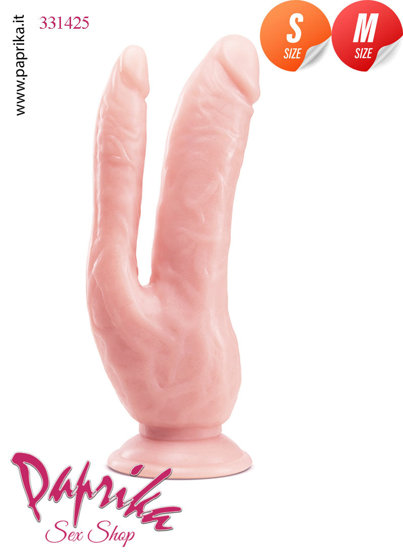 Dildo Fallo Doppio Non Vibrante 11/12 cm Ø 25/35 Flessibile Ventosa