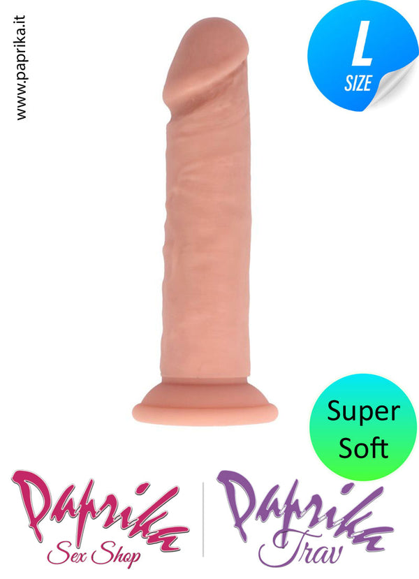 Dildo Large Unisex Silicone 19 cm Ø 45 Ventosa Non Vibrante