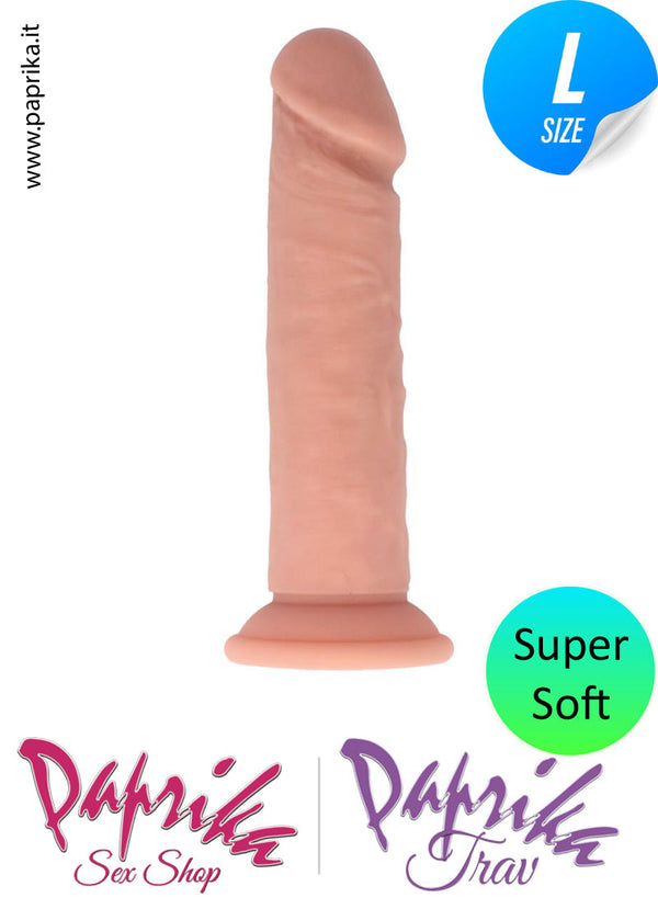Dildo Large Unisex Silicone 19 cm Ø 45 Ventosa Non Vibrante