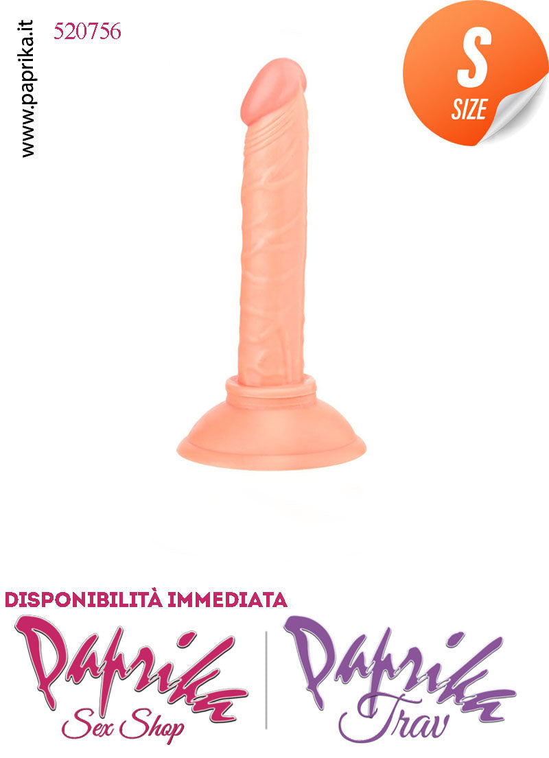 Dildo Fallo Anale Vaginale Non Vibrante 12 cm Ø 25 Flessibile Ventosa Larga