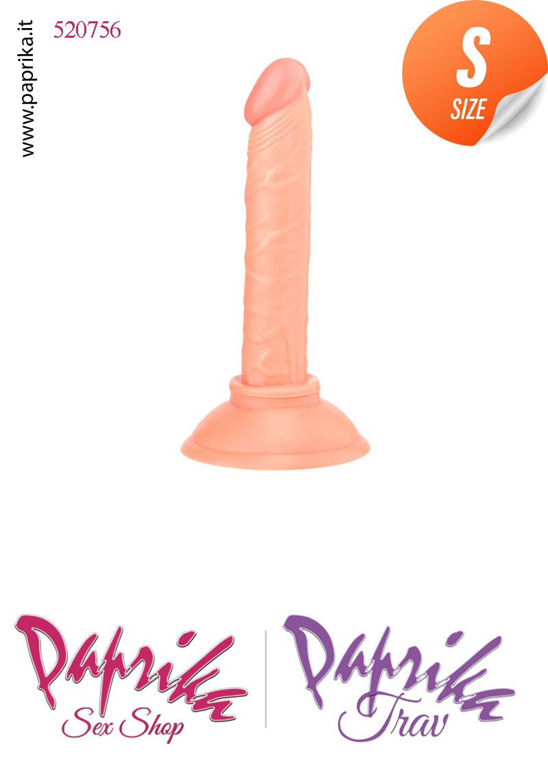 Dildo Fallo Anale Vaginale Non Vibrante 12 cm Ø 25 Flessibile Ventosa Larga