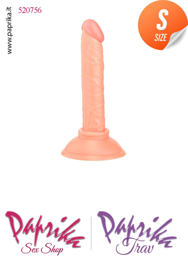 Dildo Fallo Anale Vaginale Non Vibrante 12 cm Ø 25 Flessibile Ventosa Larga