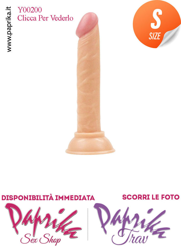 Dildo Fallo Anale Vaginale Non Vibrante 14 cm Ø 24 Flessibile Ventosa
