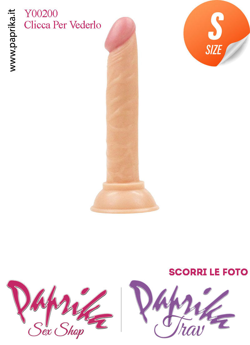 Strap-On Dildo Non Vibrante Small 12 cm Ø 24 Mutanda Anelli Acciaio