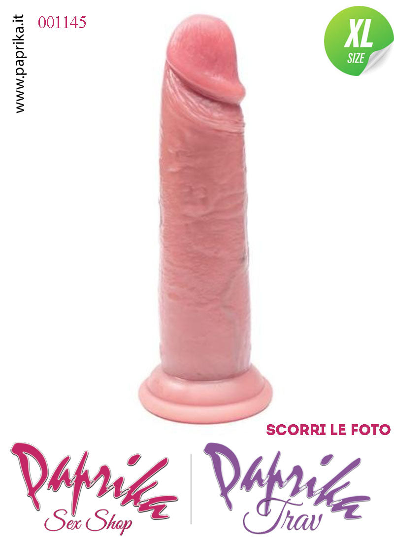 Dildo ExtraLarge XL Silicone Pelle Mobile 21 cm Ø 47 Non Vibrante Ventosa