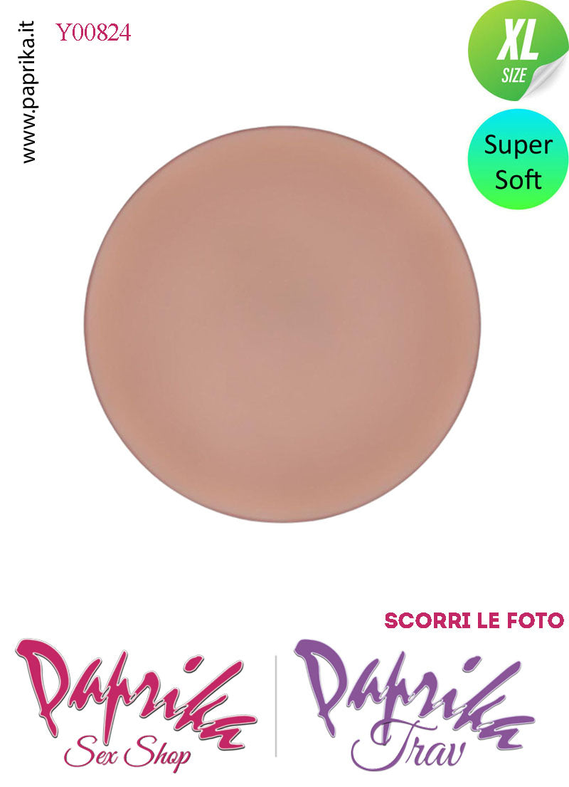 Dildo Non Vibrante Mulatto XL Pelle Mobile Silicone 21 cm Ø 46 Ventosa