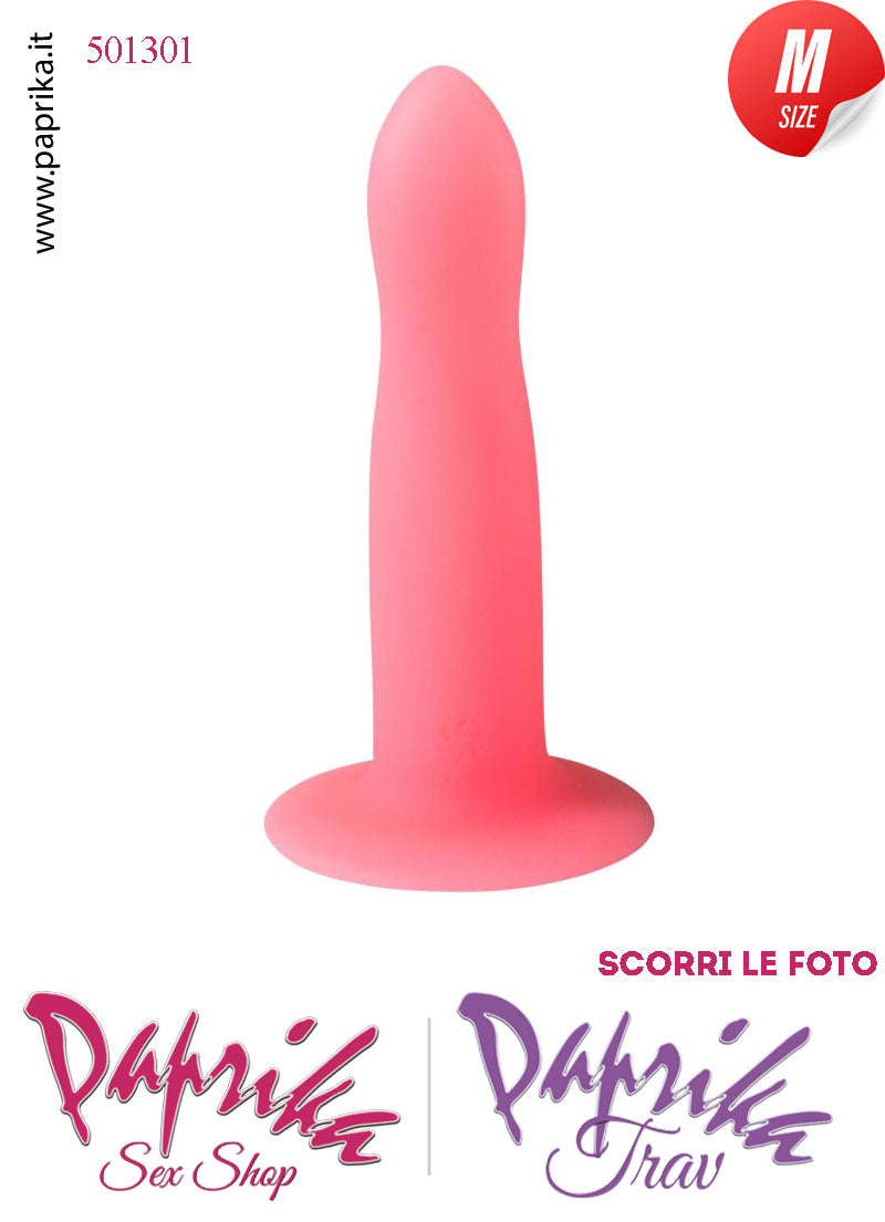 Dildo Medium Silicone Fosforescente 15 cm Ø 35 Non Vibrante Ventosa Anima Interna