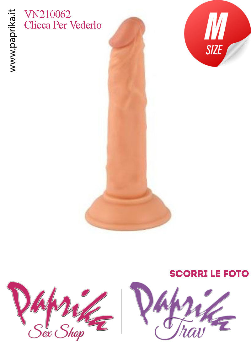 Dildo Ventosa Unisex Medium Pvc Venature 16.5 cm Ø 35 Non Vibrante