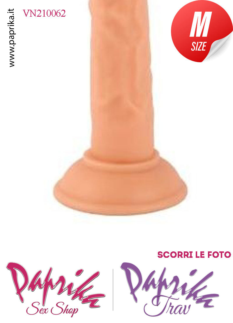 Dildo Ventosa Unisex Medium Pvc Venature 16.5 cm Ø 35 Non Vibrante