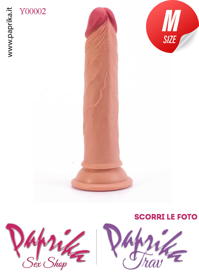 Strap-On Fallo Medium Non Vibrante 16 cm Ø 34 Mutanda 2 Anelli Acciaio + 2 Gomma
