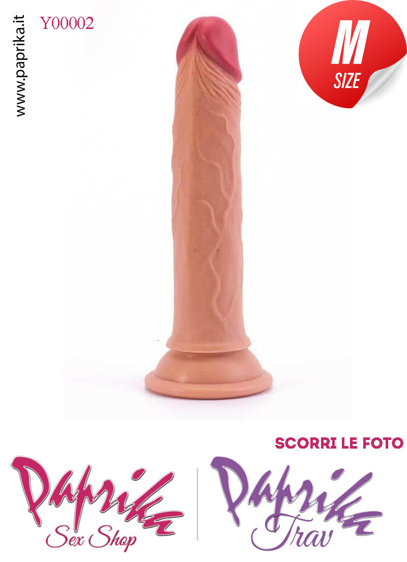 Strap-On Fallo Medium Non Vibrante 16 cm Ø 34 Mutanda 2 Anelli Acciaio + 2 Gomma