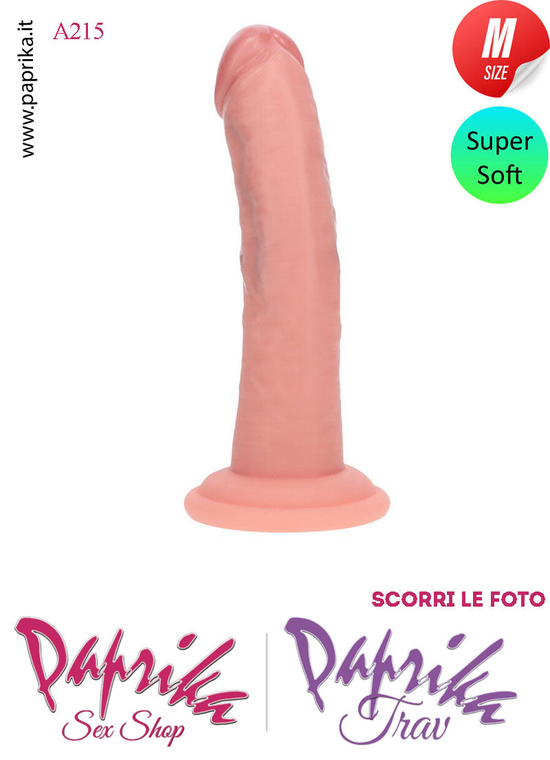 Dildo Silicone Ventosa Unisex Medium Venature 15 cm Ø 34 Non Vibrante