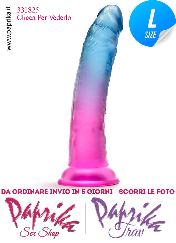 Dildo Non Vibrante Pvc Multicolor Flessibile Large 18 cm Ø 38 Ventosa