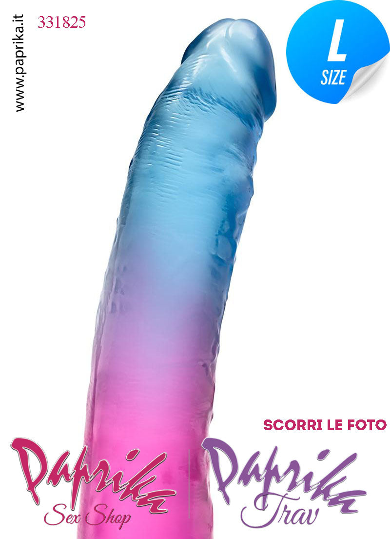 Dildo Non Vibrante Pvc Multicolor Flessibile Large 18 cm Ø 38 Ventosa