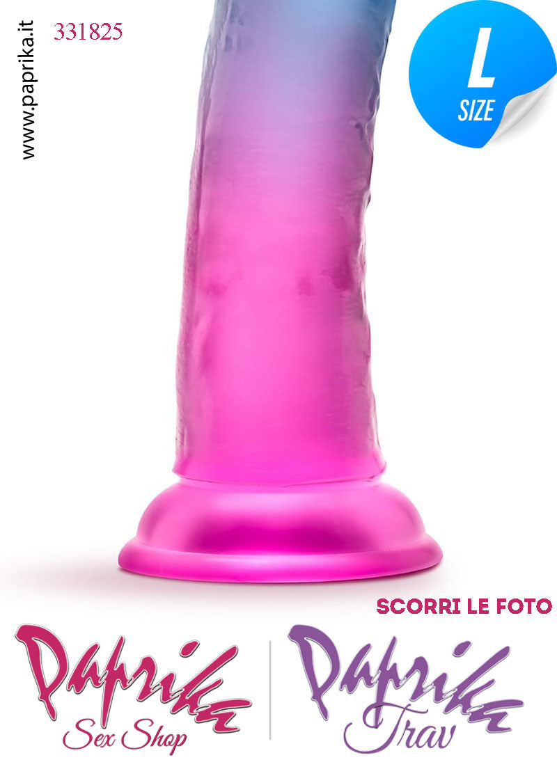 Dildo Non Vibrante Pvc Multicolor Flessibile Large 18 cm Ø 38 Ventosa