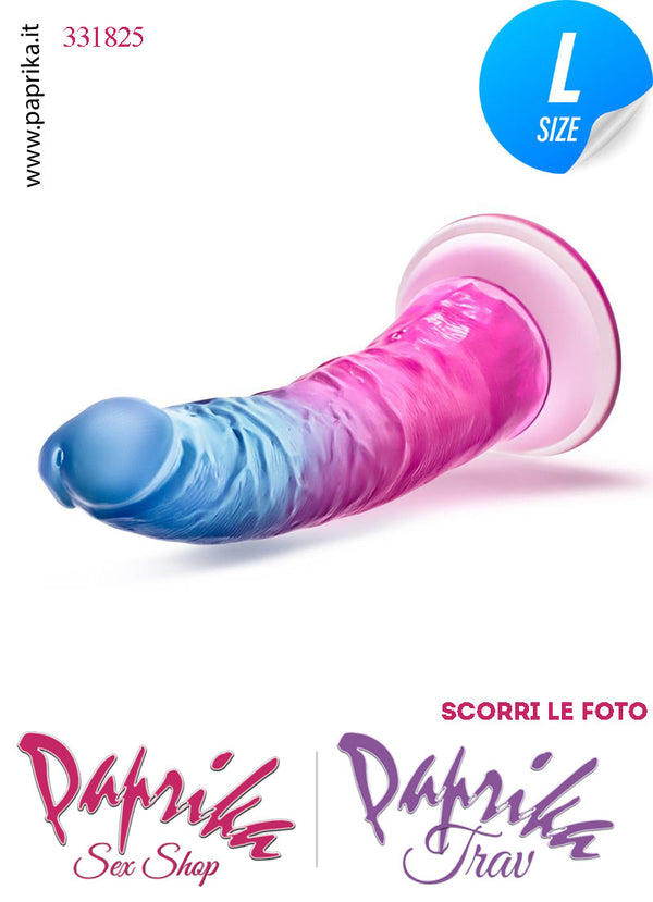Dildo Non Vibrante Pvc Multicolor Flessibile Large 18 cm Ø 38 Ventosa