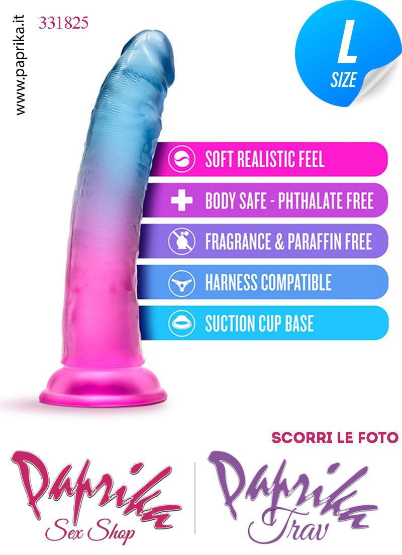 Dildo Non Vibrante Pvc Multicolor Flessibile Large 18 cm Ø 38 Ventosa