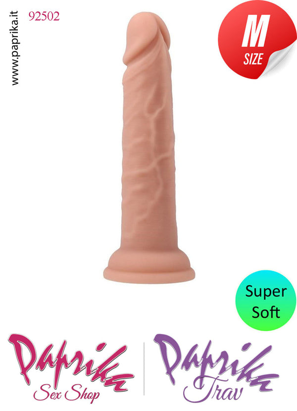 Dildo Medium Unisex Silicone 15 cm Ø 35 Ventosa Non Vibrante
