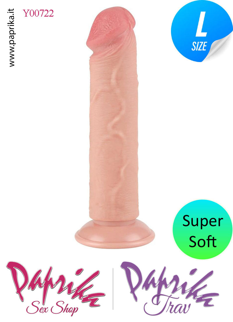 Dildo Non Vibrante Tpe Super Soft Flessibile 19 cm Ø 43 Ventosa Svitabile