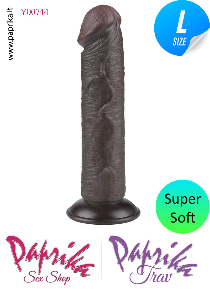 Dildo Non Vibrante Tpe Super Soft Flessibile 19 cm Ø 43 Ventosa Svitabile
