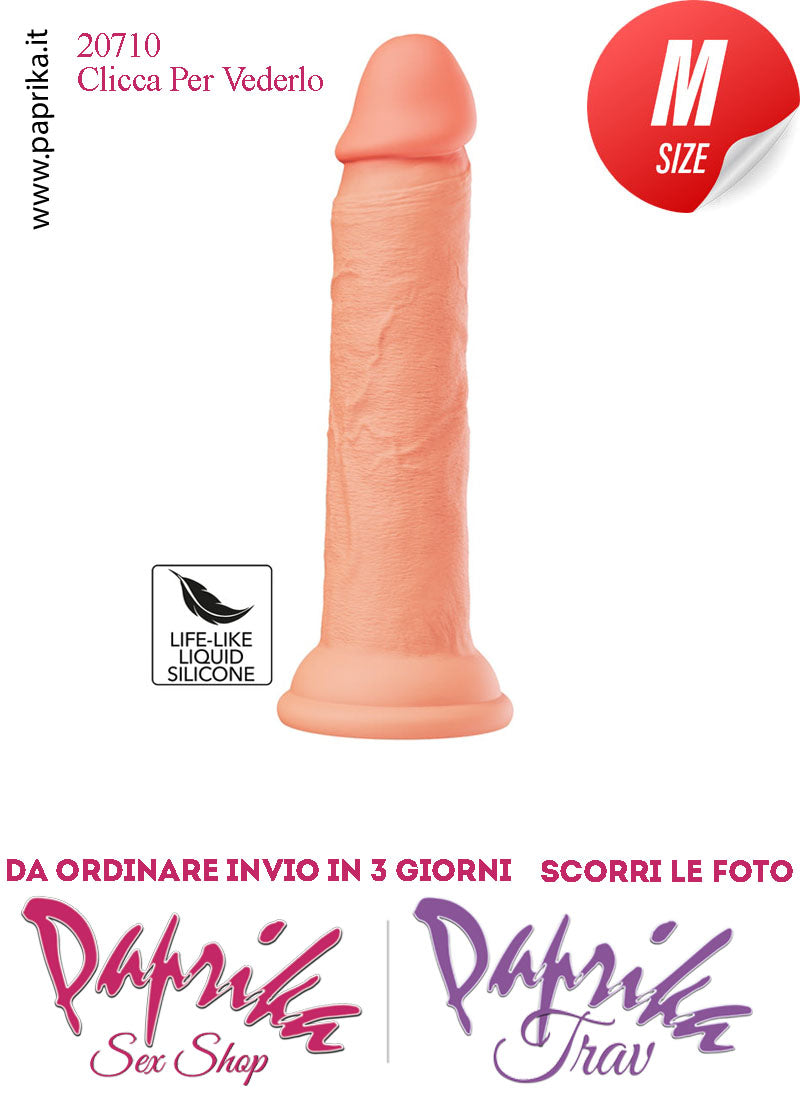 Dildo Unisex Medium Silicone Flessibile 17 cm Ø 30 Non Vibrante Ventosa