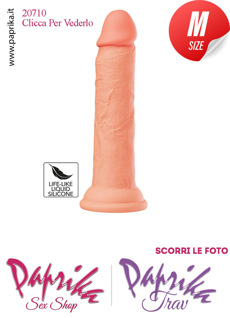 Dildo Unisex Medium Silicone Flessibile 17 cm Ø 30 Non Vibrante Ventosa