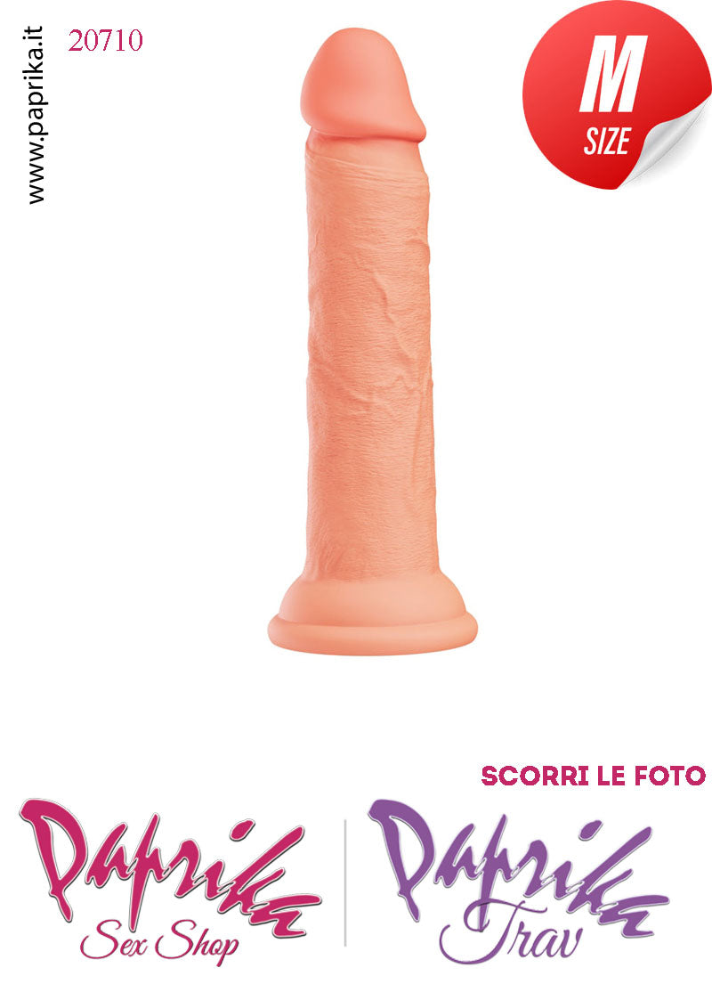 Dildo Unisex Medium Silicone Flessibile 17 cm Ø 30 Non Vibrante Ventosa